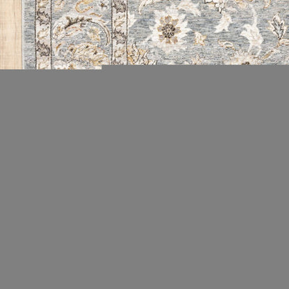 2' X 3' Blue And Ivory Area Rug