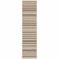 8' Blue And Gray Striped Indoor Outdoor Area Rug