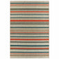 8' Blue And Gray Striped Indoor Outdoor Area Rug