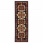 2' X 3' Red Blue Machine Woven Oriental Indoor Area Rug