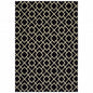 5' X 8' Black Ivory Machine Woven Geometric Diamonds Indoor Area Rug