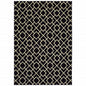 10' X 13' Black And Ivory Diamond Area Rug