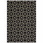10' X 13' Black And Ivory Diamond Area Rug