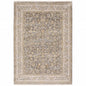 9' X 12' Beige Grey Machine Woven Oriental Indoor Arean Rug