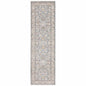 2' X 3' Blue And Ivory Area Rug