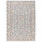 2' X 3' Blue Ivory Machine Woven Floral Oriental Indoor Area Rug