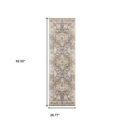 2' X 3' Blue And Gray Area Rug