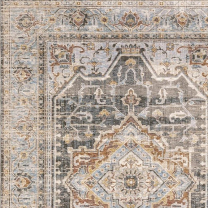 2' X 3' Blue And Gray Area Rug