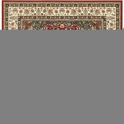 2' X 3' Red And Ivory Area Rug