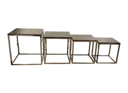 Set Of 4 Modern Rustic Nesting Accent Tables