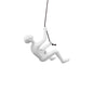 6" X 3" White Resin Climbing Man Hanging Dimensional Sculpture
