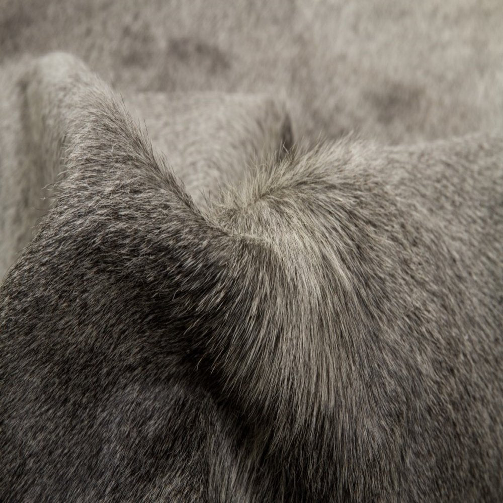 6' X 7' Gray Cowhide Handmade Area Rug