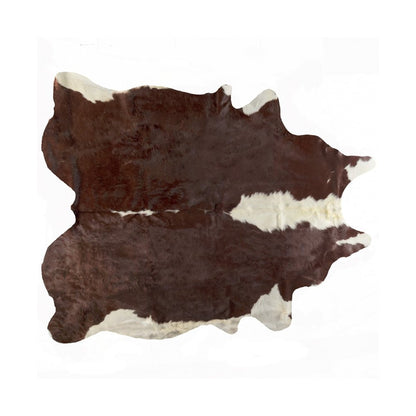 6' X 7' Brown And White Cowhide Area Rug