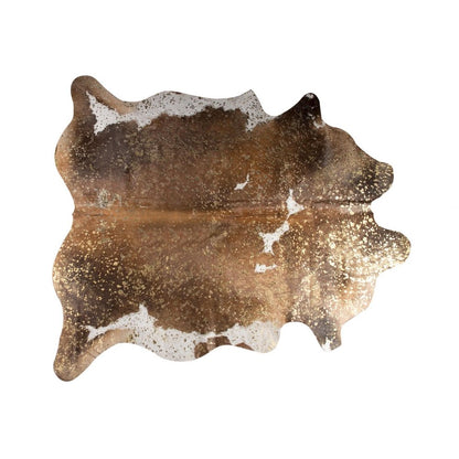 6' X 7' Brown And White Cowhide Area Rug