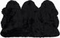 3' X 5' Black Natural Sheepskin Area Rug