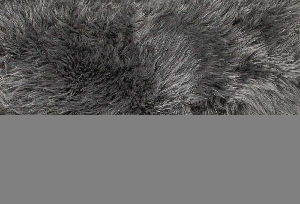 3' X 5' Gray Natural Sheepskin Area Rug