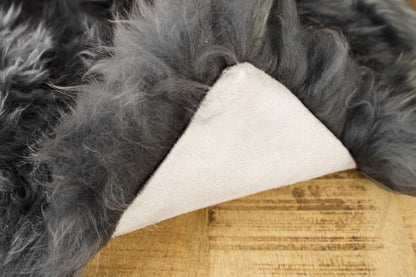 3' X 5' Gray Natural Sheepskin Area Rug