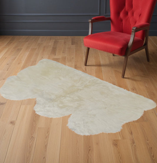 3' X 5' Golden Natural Sheepskin Area Rug