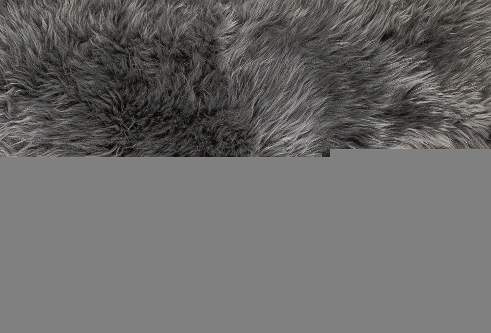 3' X 5' Gray Natural Rectangular Sheepskin Area Rug