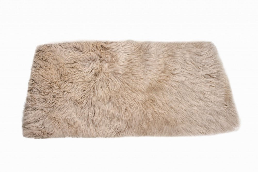 3' X 5' Taupe Genuine Sheepskin Area Rug