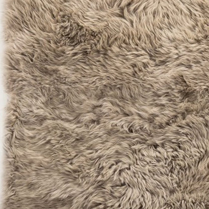 3' X 5' Taupe Genuine Sheepskin Area Rug