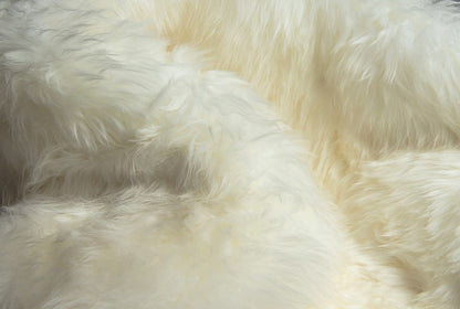 2' X 5' Natural Rectangular Sheepskin Area Rug