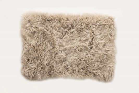 2' X 3' Taupe Sheepskin Area Rug