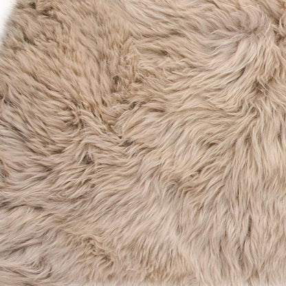 2' X 3' Taupe Sheepskin Area Rug