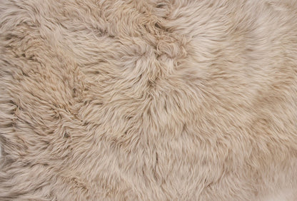 2' X 3' Taupe Sheepskin Area Rug