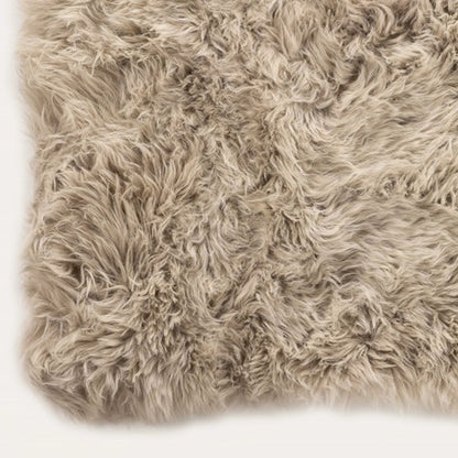 2' X 3' Taupe Sheepskin Area Rug