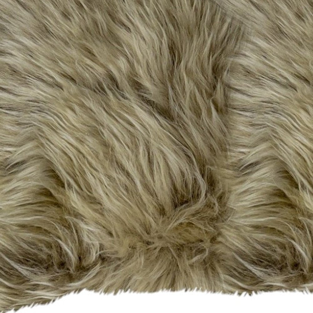 Taupe Natural Sheepskin Lumbar Pillow