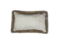 Set of Two 12" X 20" Taupe Sheepskin Lumbar Throw Pillows