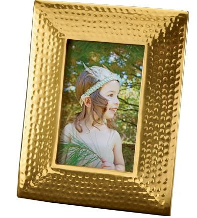 4" X 6" Hammered Golden Picture Frame