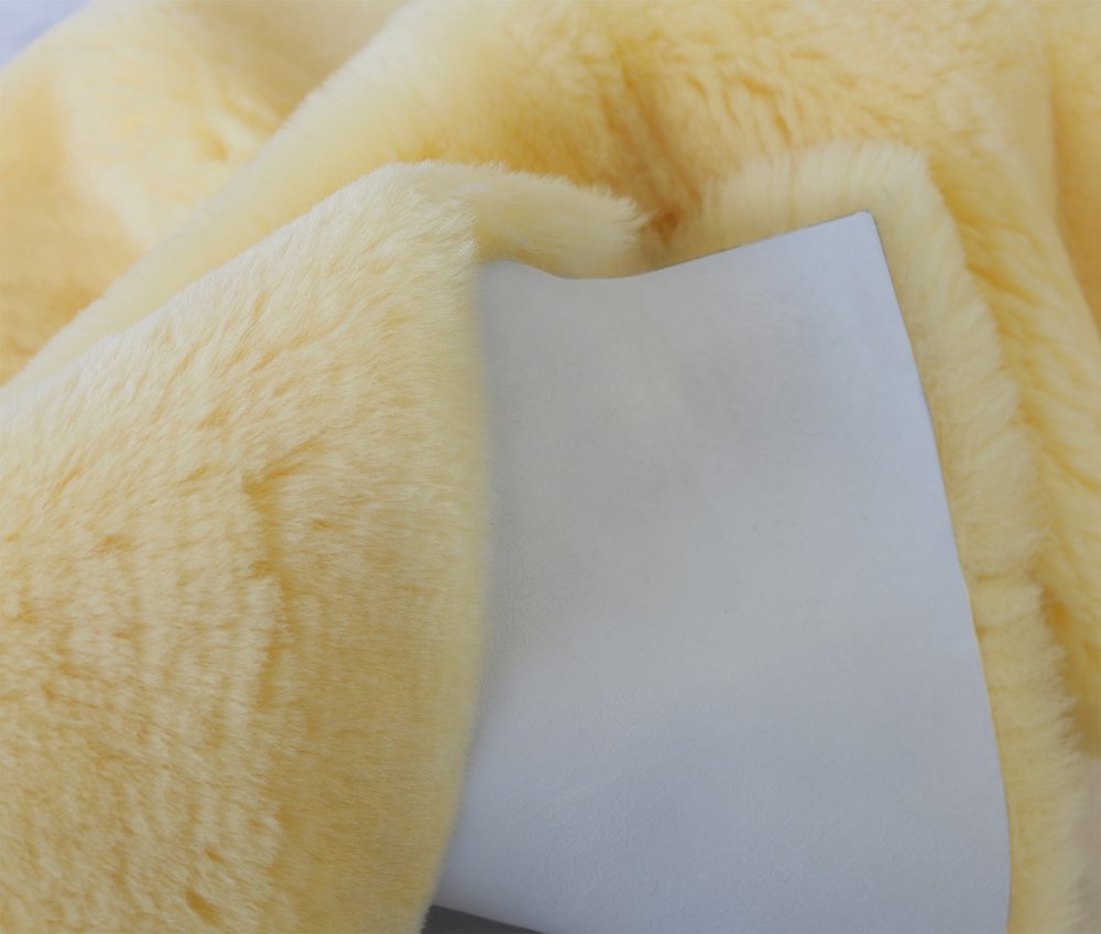 36" X 24" Off White Faux Fur Plush Throw Blanket