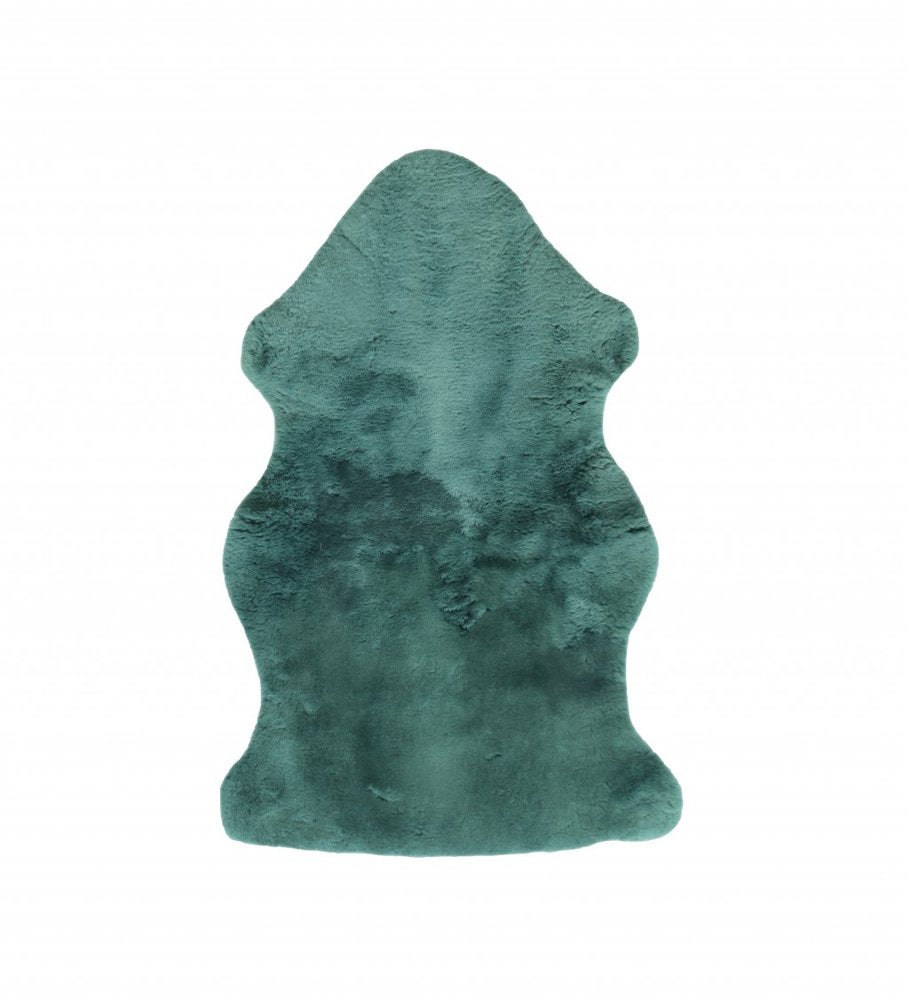 36" X 24" Emerald Faux Fur Plush Throw Blanket