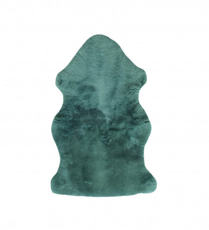 36" X 24" Emerald Faux Fur Plush Throw Blanket