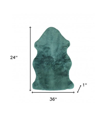 36" X 24" Emerald Faux Fur Plush Throw Blanket