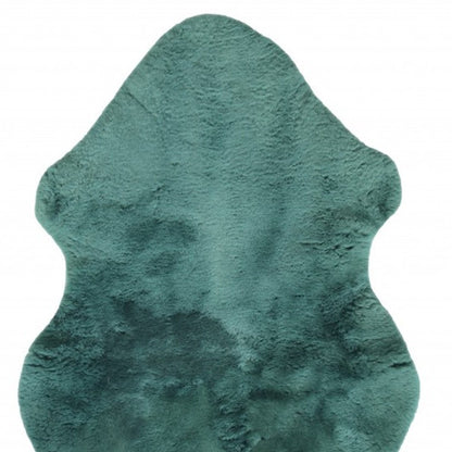 36" X 24" Emerald Faux Fur Plush Throw Blanket