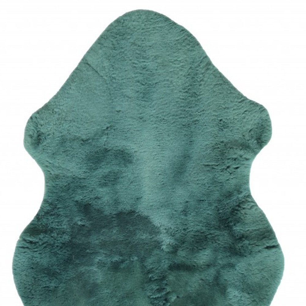 36" X 24" Emerald Faux Fur Plush Throw Blanket
