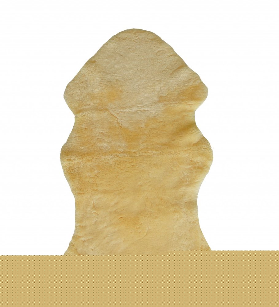 2" X 4" Natural Off White Medical Grade Sheepskin Throw Blanket