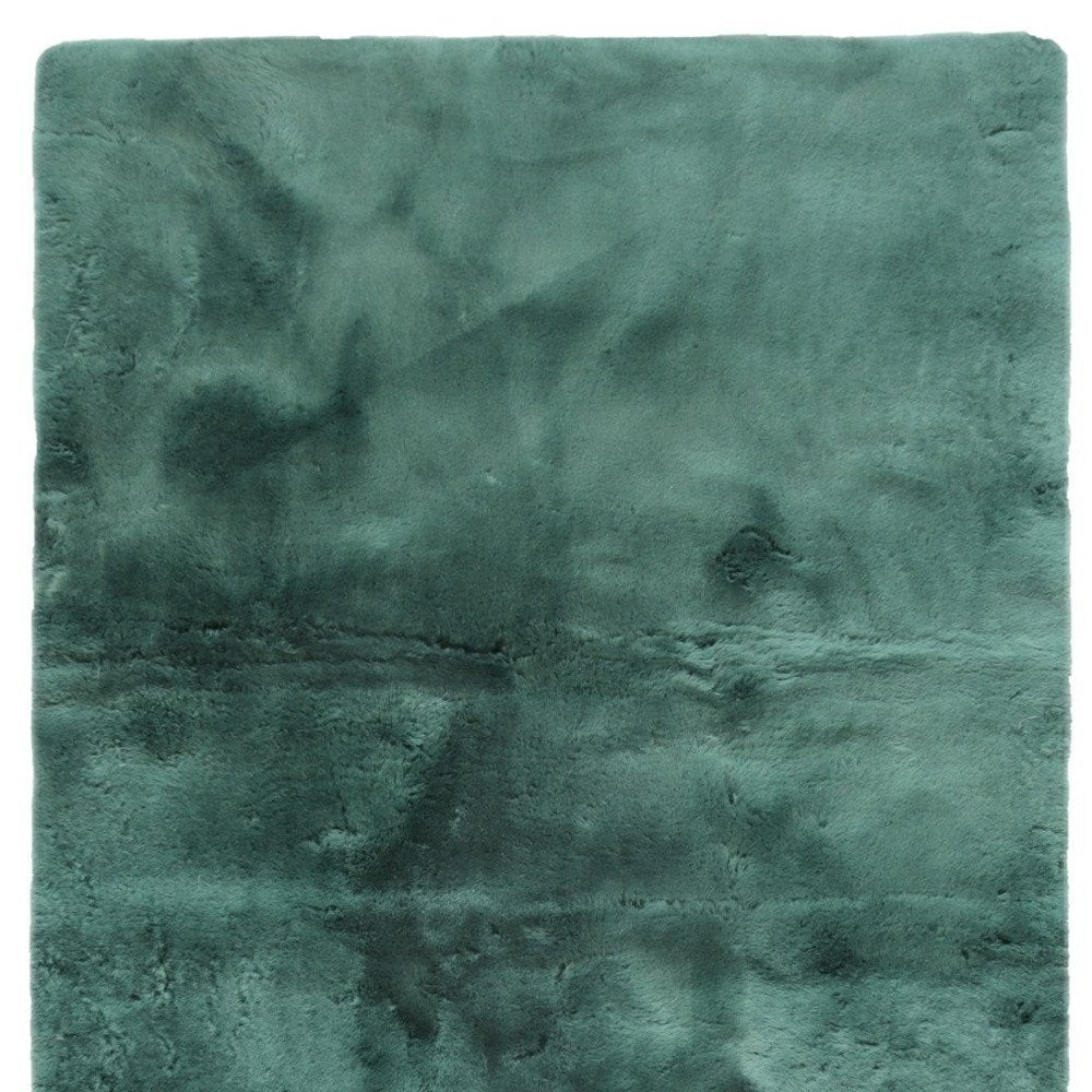 2" X 5" Green Natural Off White Medical Grade Double Sheepskin Throw Blanket