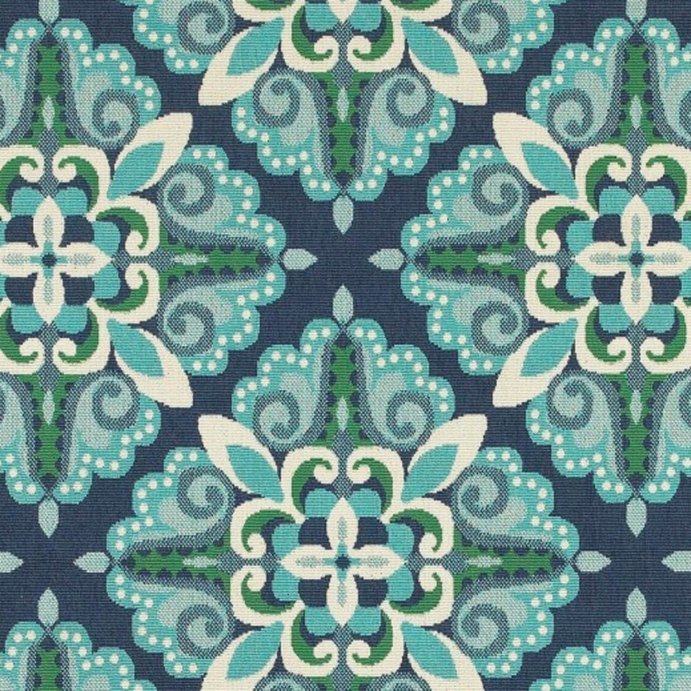 8' X 11' Blue And Green Indoor Outdoor Area Rug