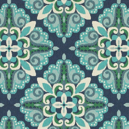 8' X 11' Blue And Green Indoor Outdoor Area Rug