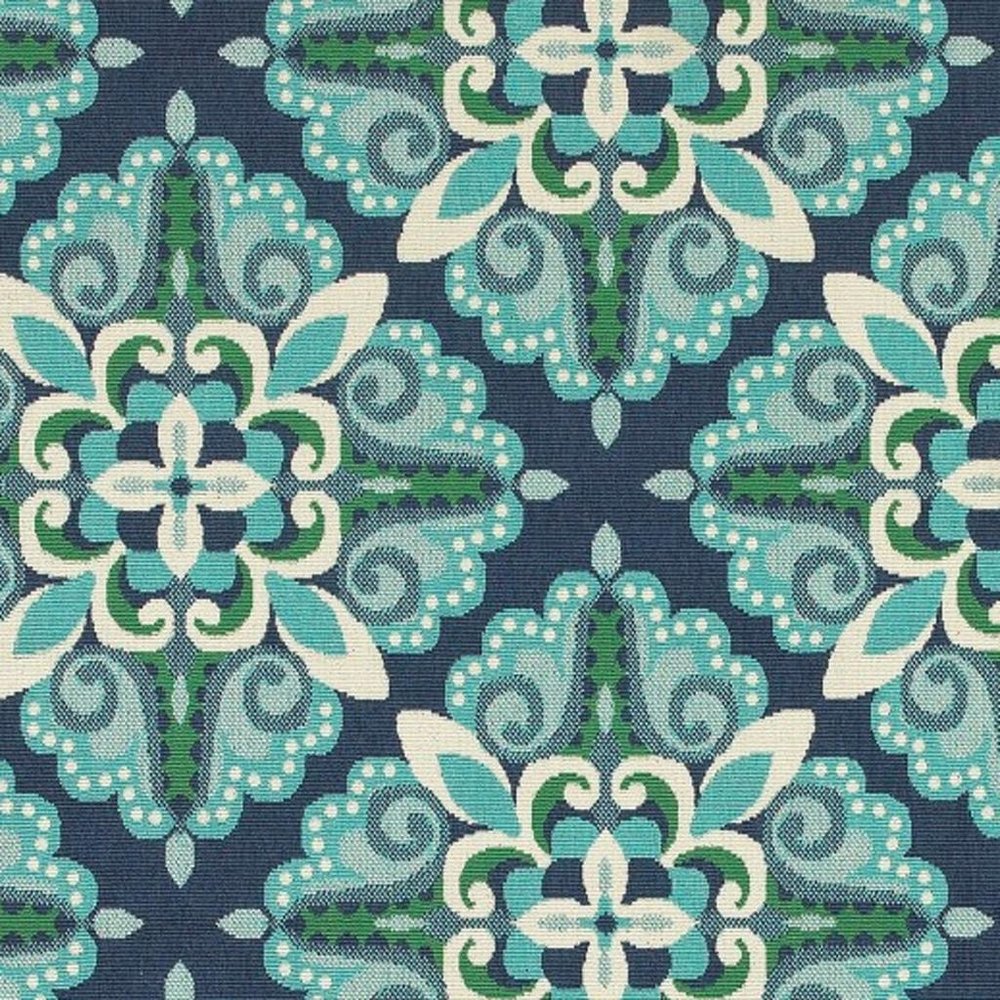 8' X 11' Blue And Green Indoor Outdoor Area Rug