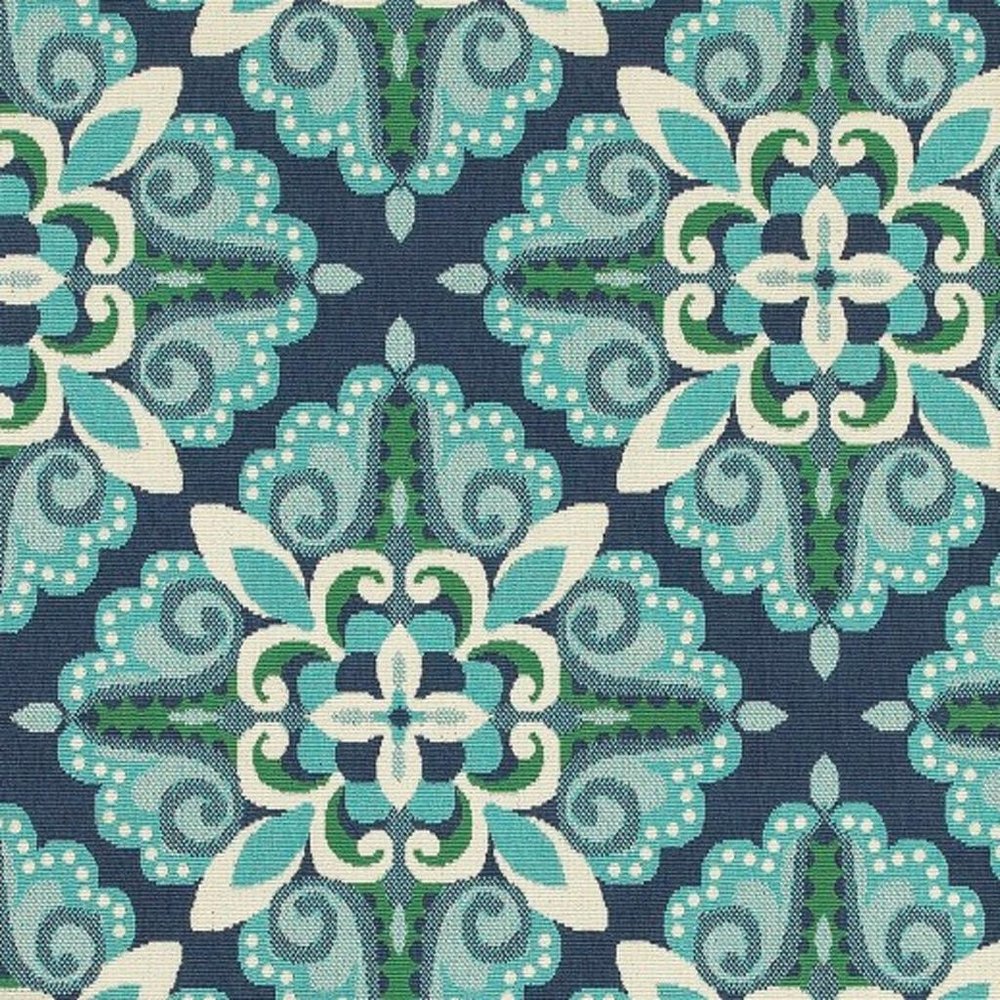 4' X 6' Blue And Green Indoor Outdoor Area Rug