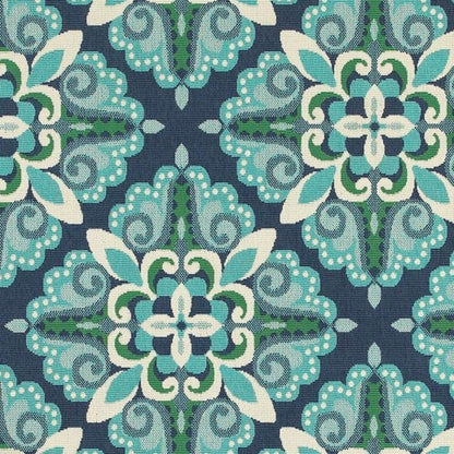8' X 11' Blue And Green Indoor Outdoor Area Rug