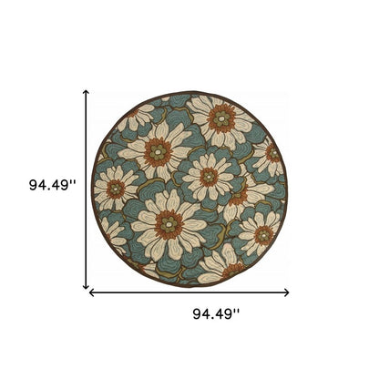 4' X 6' Blue Indoor Outdoor Area Rug