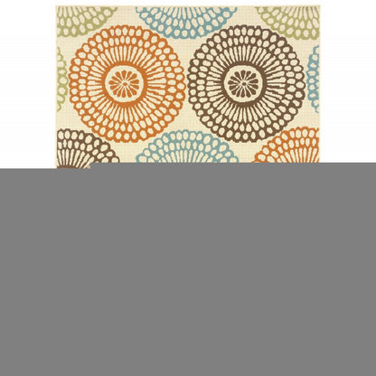 4' X 6' Beige Indoor Outdoor Area Rug