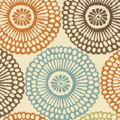 8' Beige Indoor Outdoor Runner Rug