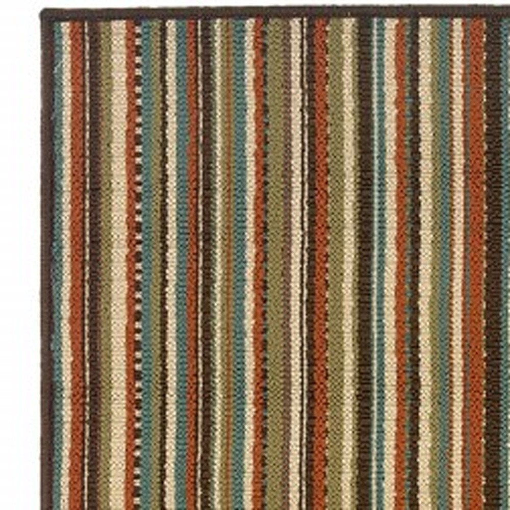 8' X 11' Green Indoor Outdoor Area Rug